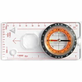 Portable Compass With Ruler Scale For Scout Hiking Camping Boating